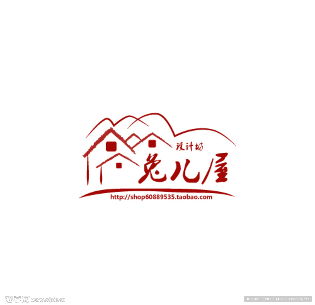 兔儿屋设计坊房子LOGO设计