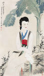 仿宋人却坐图