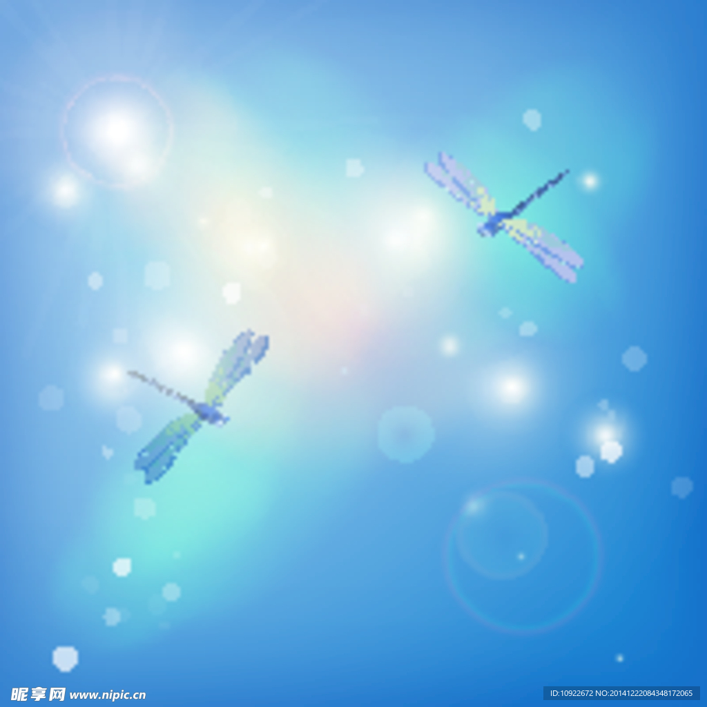 蜻蜓梦幻背景