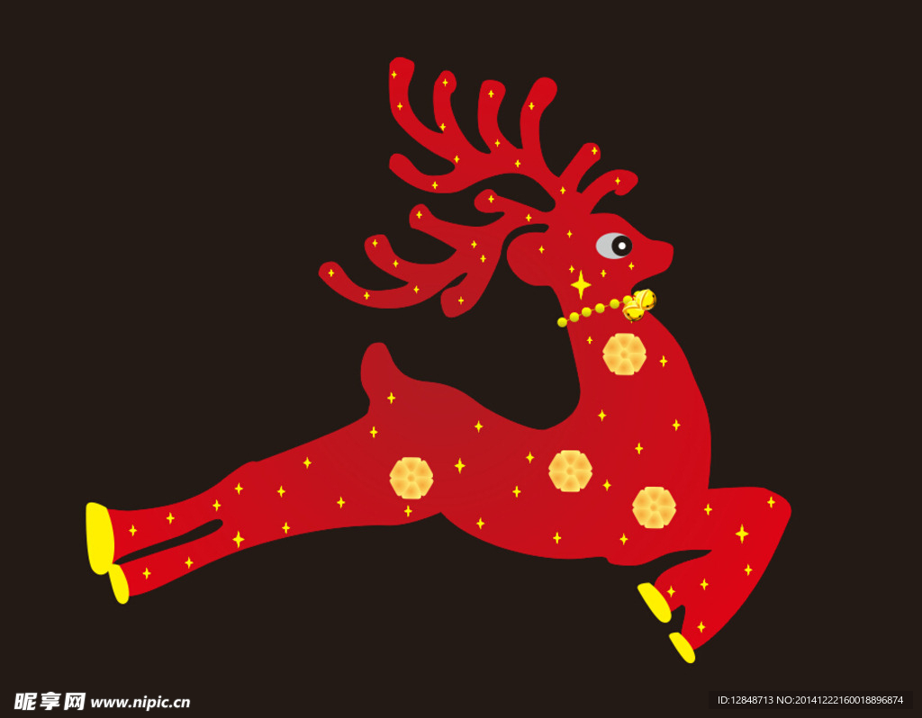 红色圣诞鹿