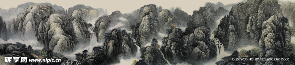 春山泉韵图