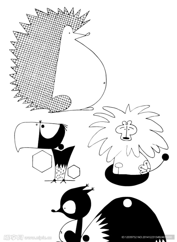 卡通图案刺猬