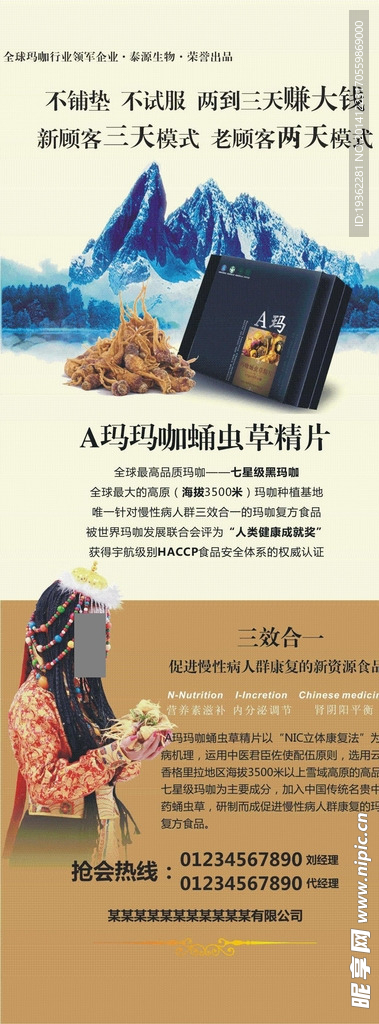 玛咖产品易拉宝平面效果图