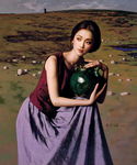 油画美少女