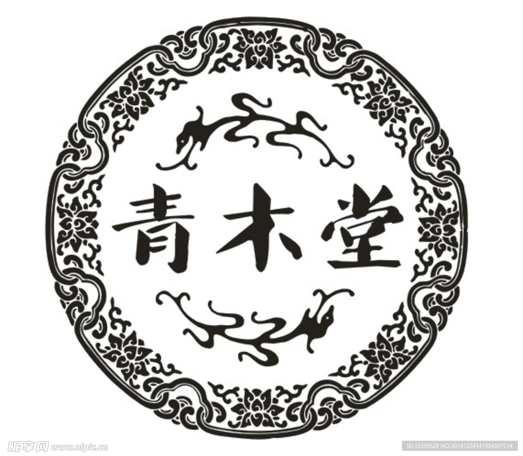 中国风logo标贴