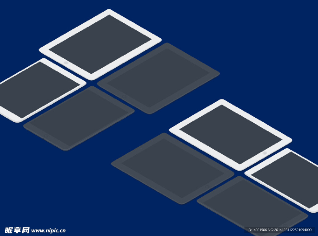 Apple扁平模型ipad模型