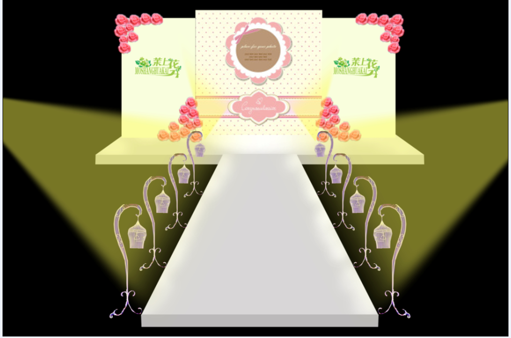 婚礼现场效果图茉莉花