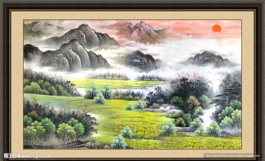 国画风景装饰