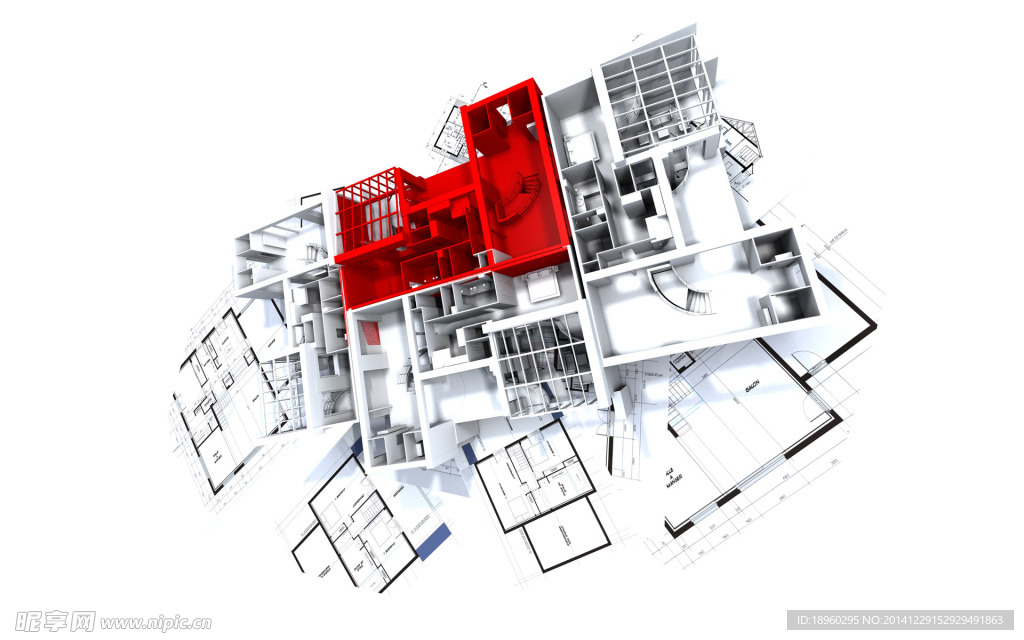 3D立体建筑施工绘图