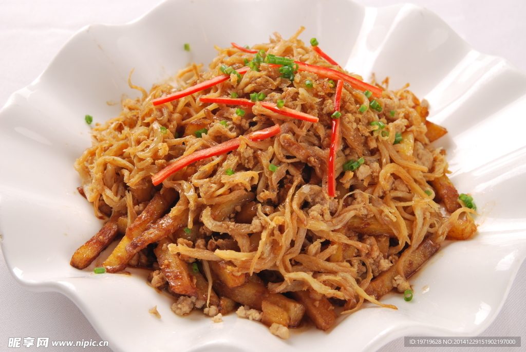 银鱼仔蒸薯条