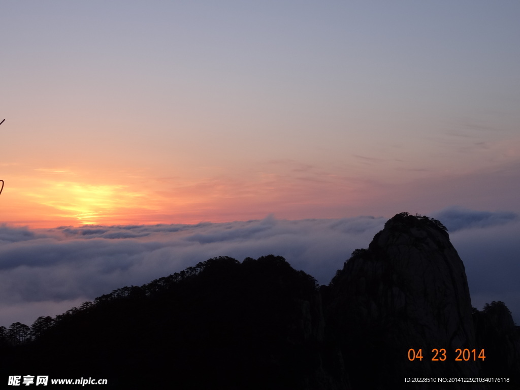 黄山日出风景