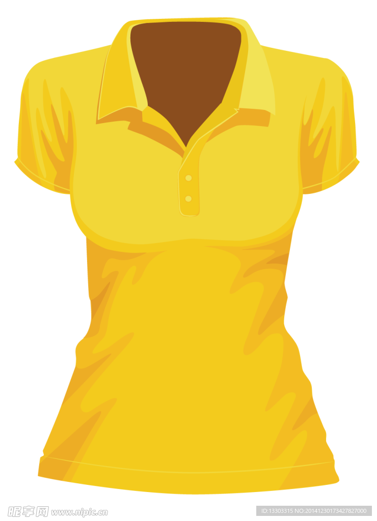 黄色女性恤衫