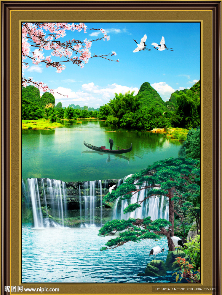 风景画迎客松