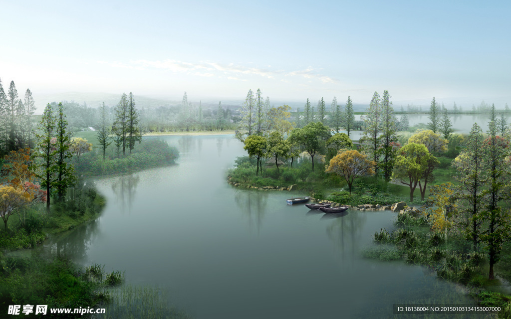 小河风景