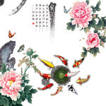 赏牡丹花背景墙