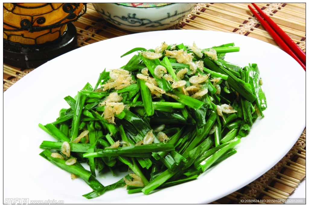 虾皮炒韭菜