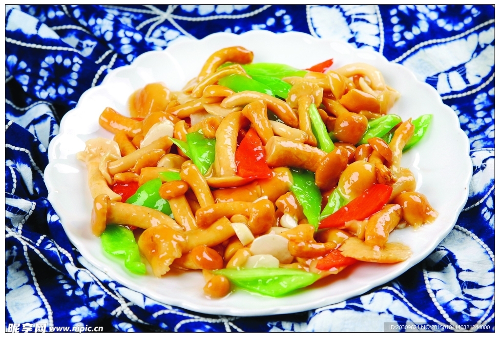 滑子蘑炒尖椒