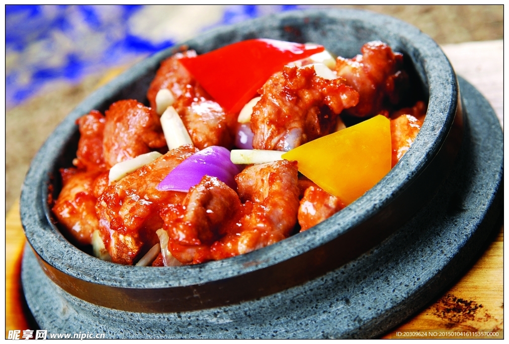 干葱焗肉排