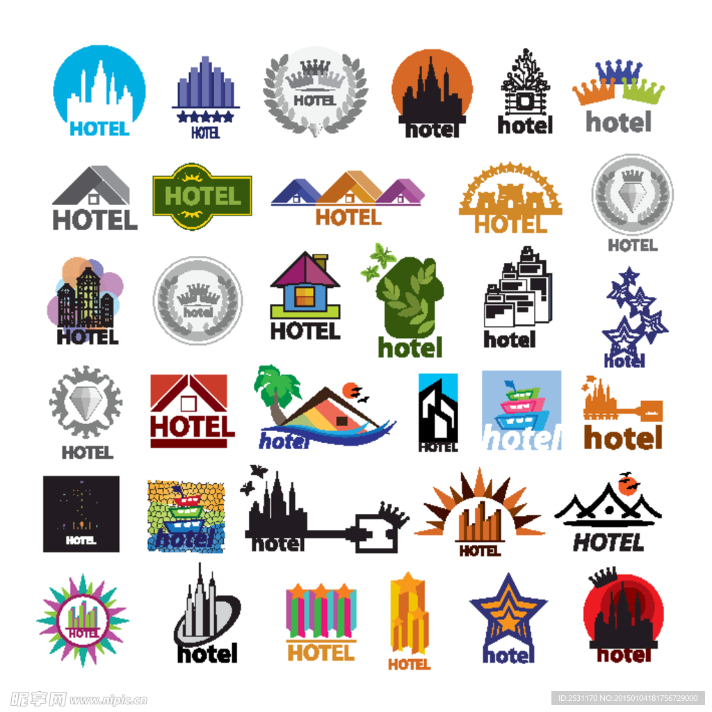 酒店图标设计图__广告设计_广告设计_设计图库_昵图网nipic.com