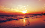 夕阳 海滩