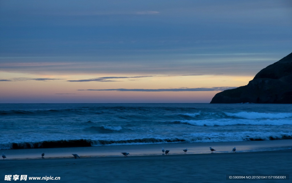 夕阳 海滩
