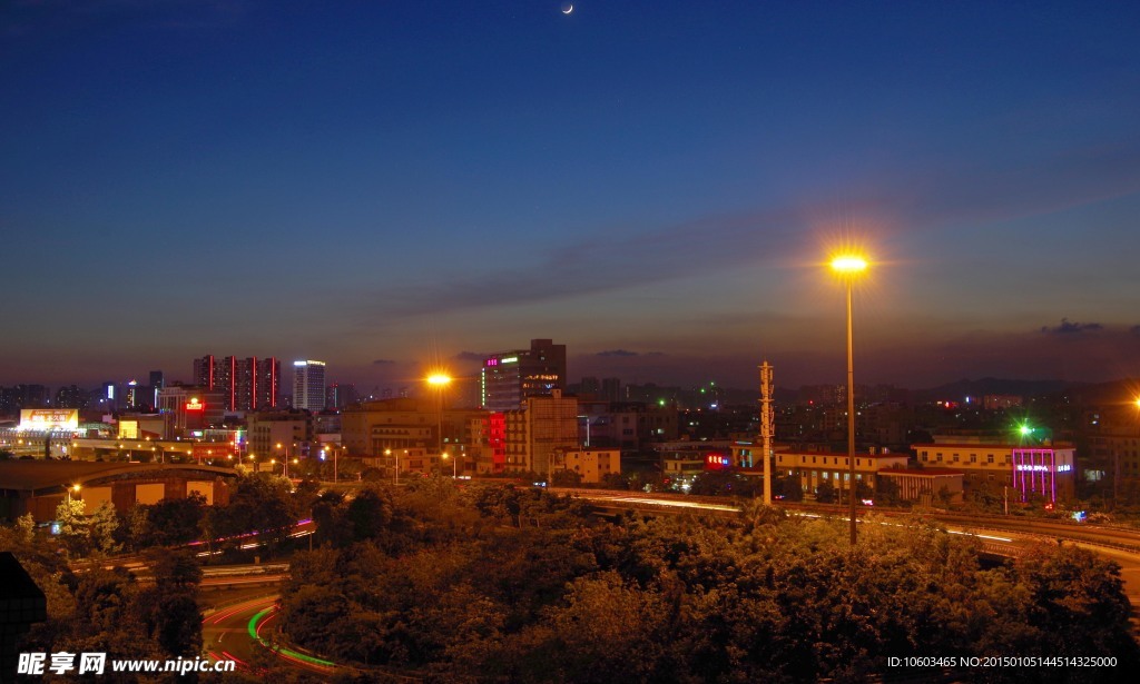 城市夜景夜间交通