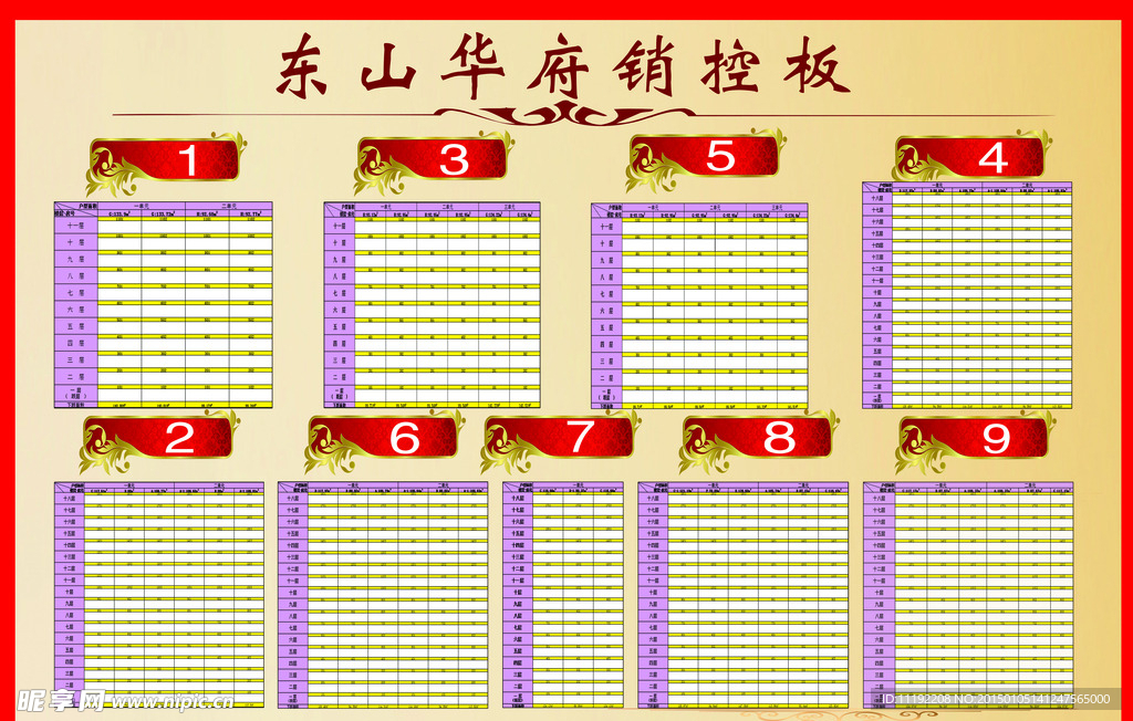 房地产  销控板  销售