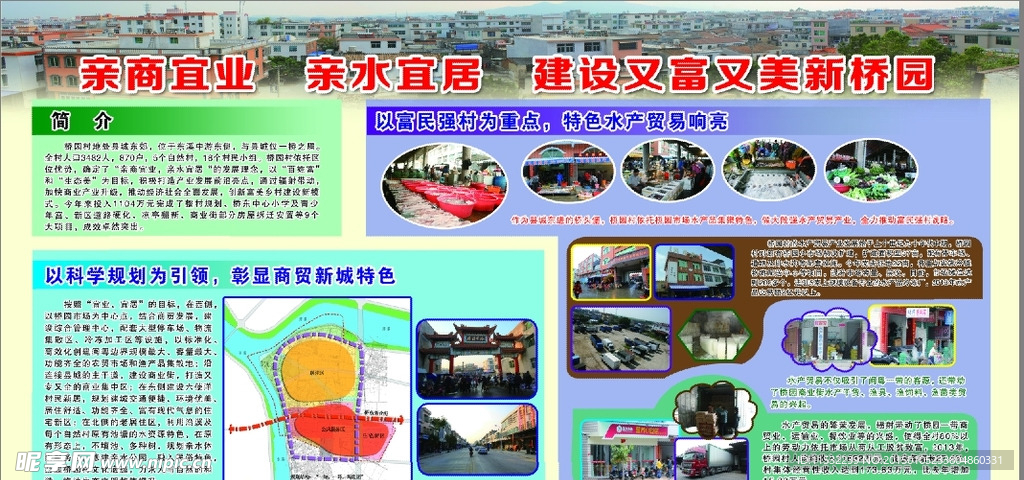 富美乡村展板