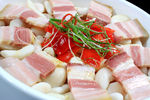 咸肉蒸南湖菱