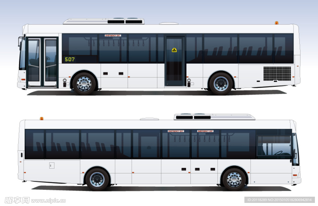 公共巴士矢量图