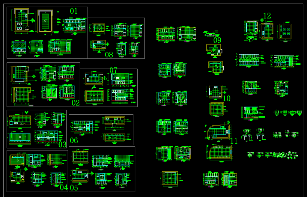 12套最新厨房橱柜图纸