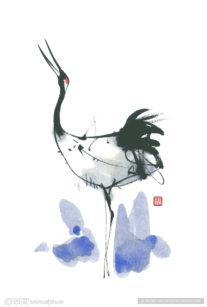 中国画鹤