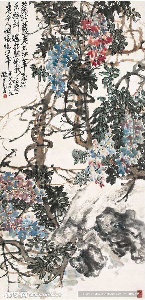 藤花图
