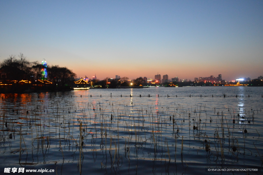 大明湖夜景