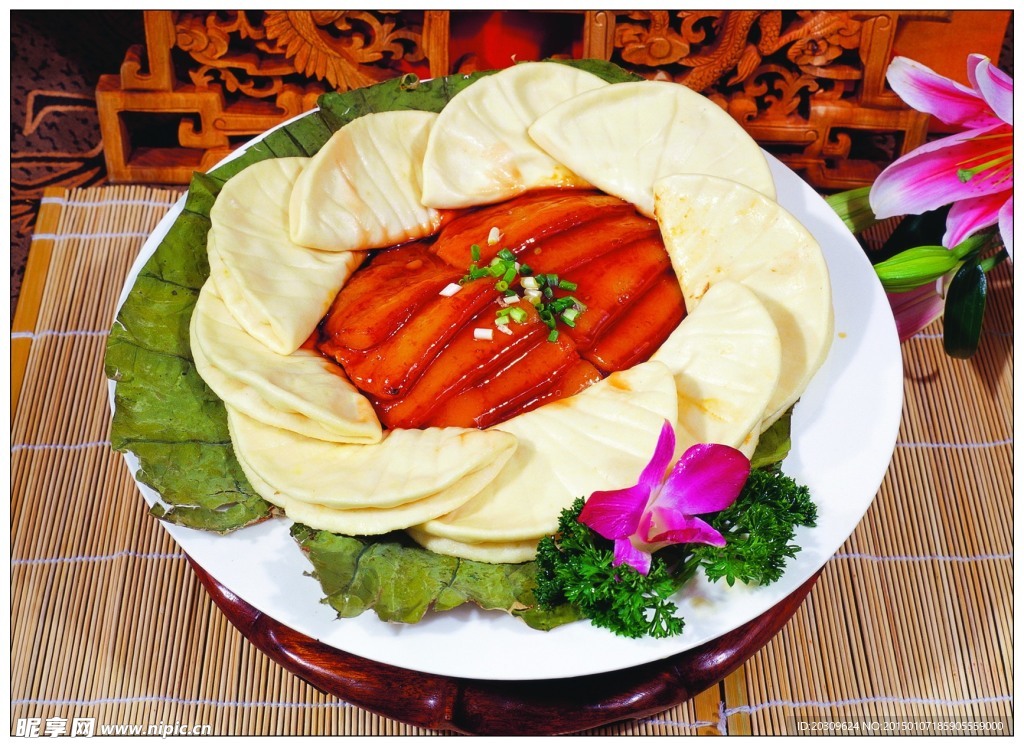 荷叶饼蒸肉