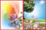 草地鲜花广告素材