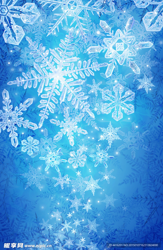 蓝色 雪花