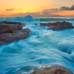 夕阳大海