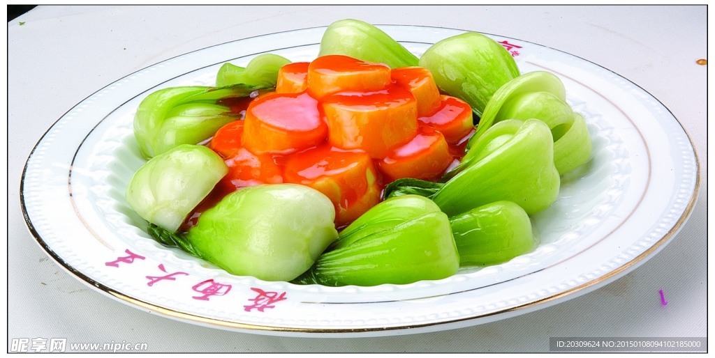 菜心扒豆腐