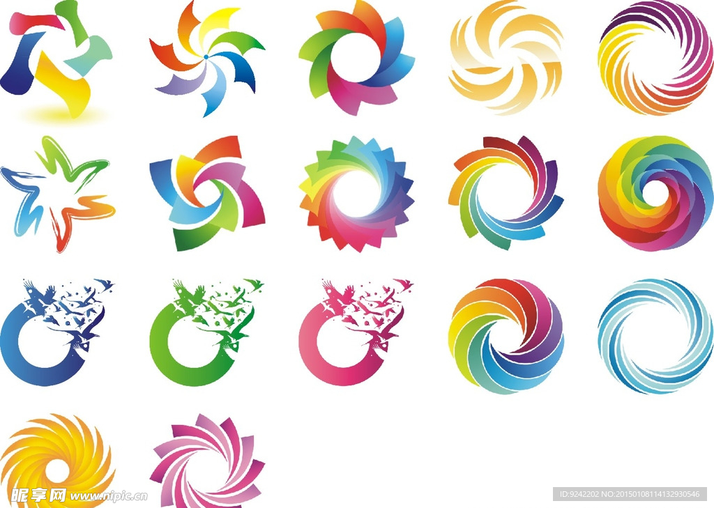 彩色旋转logo