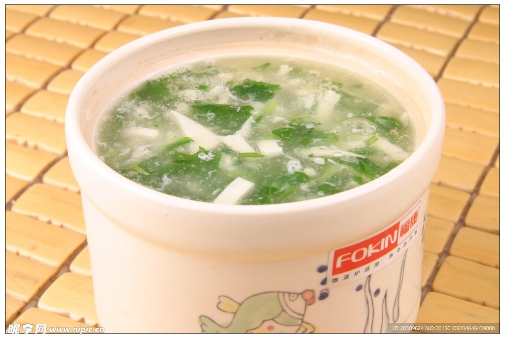 荠菜肉丝豆腐羹