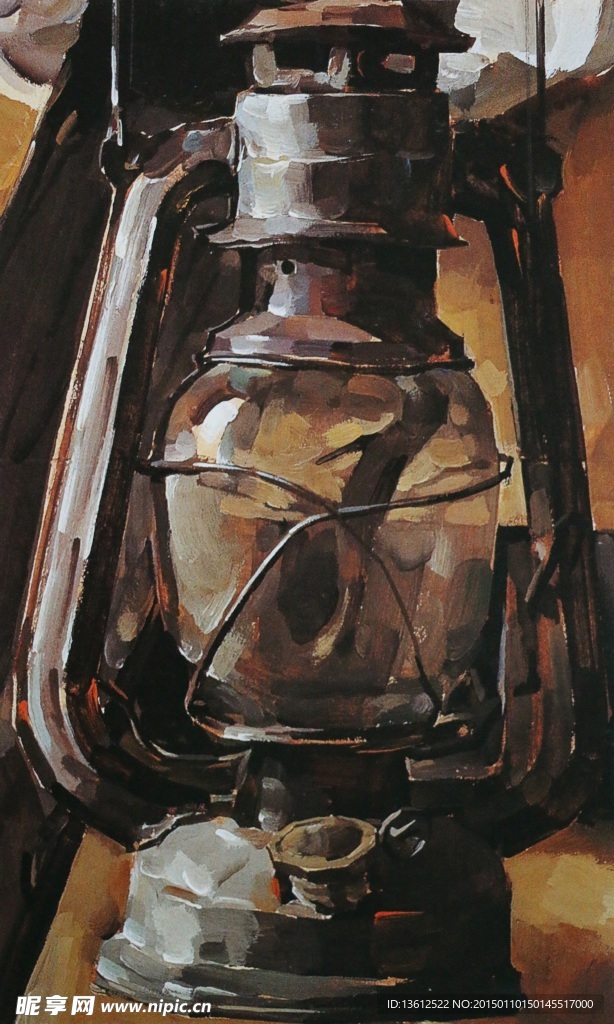 郭振山水粉画