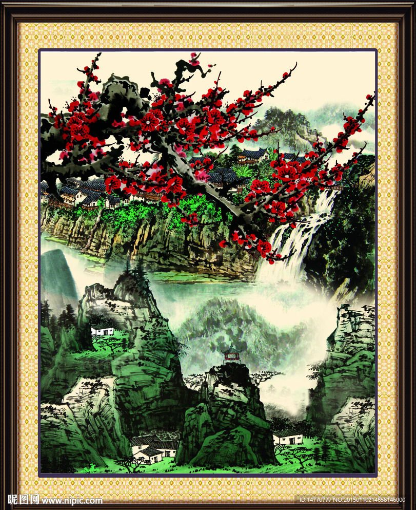 梅花国画风景