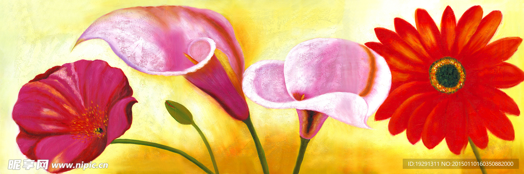 牵牛花油画