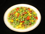青豆炒肉丁