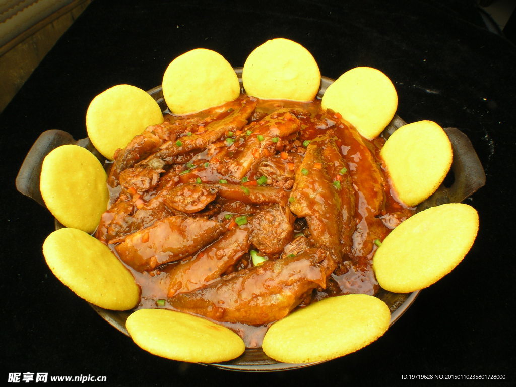 小黄鱼贴饼