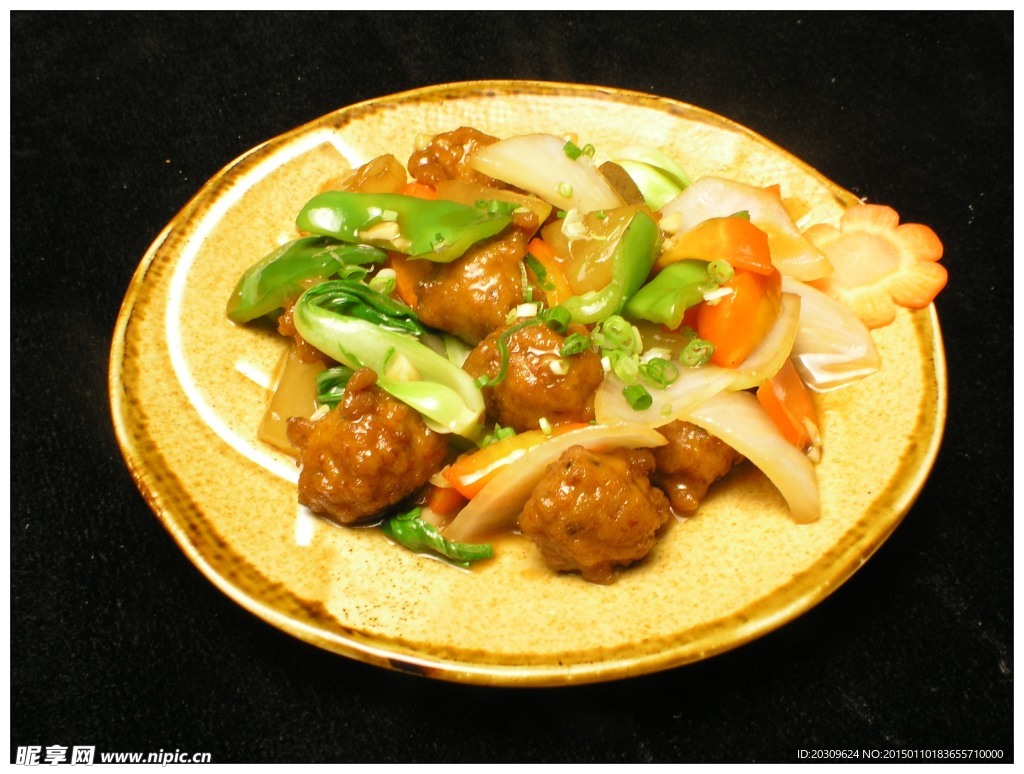 汁烧鸡肉丸