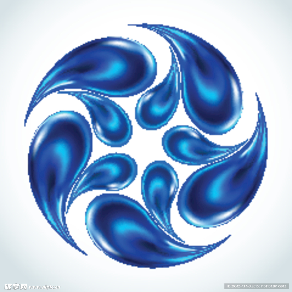 圆形水珠组合