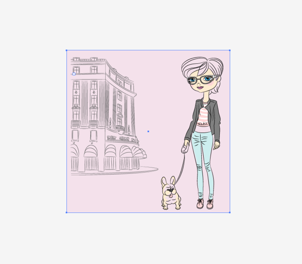 时尚手绘女人
