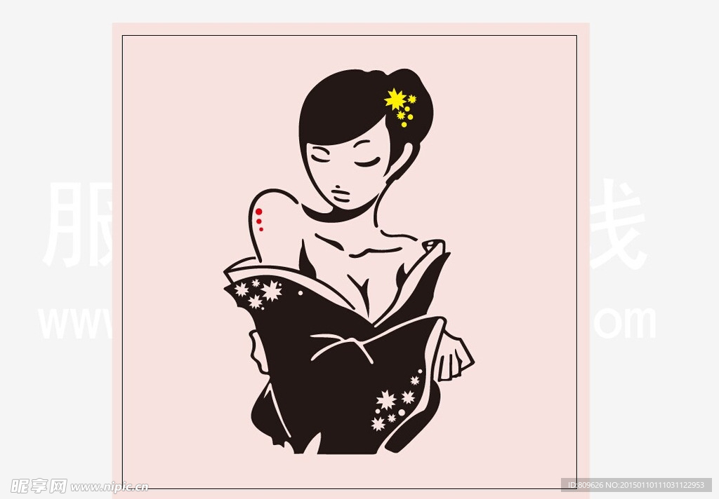 时尚手绘女人